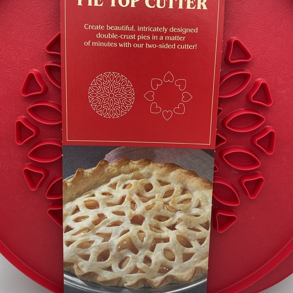 NordicWare Lattice & Hearts pie top cutter intricate designed pies double sided - Picture 4 of 7